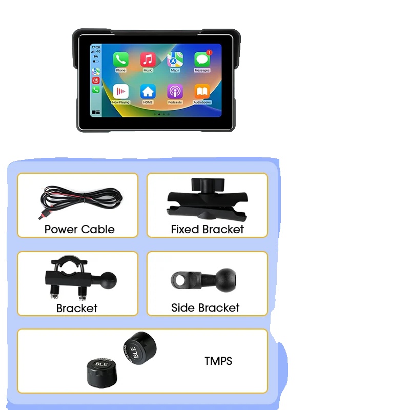 Tpms-reifendruckmonitor, Wasserdichtes Design, Doppelte Konnektivität, 7 Zoll Pndtmps