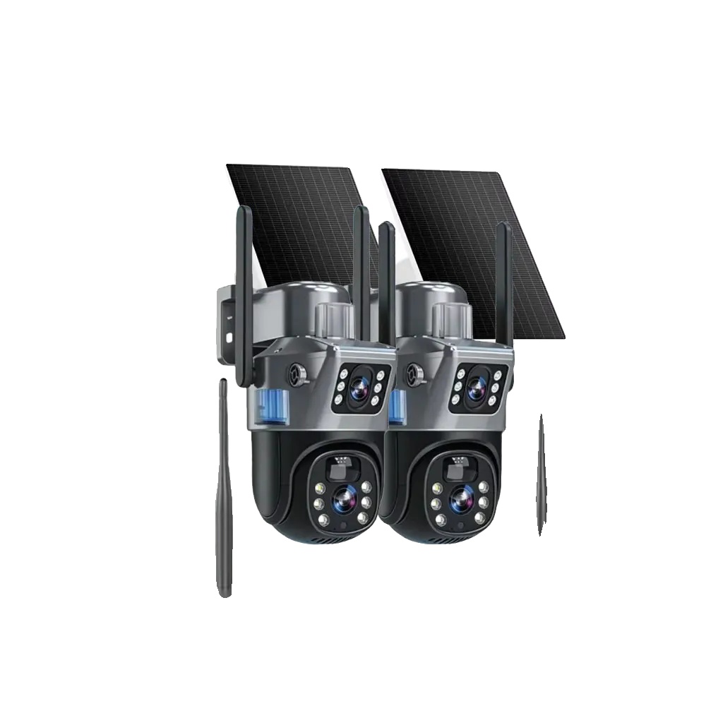 Überwachungssystem, 16ch Wifi Nvr, Dual-linsen Solar-kameras, 16ch Nvr 2pcs Kamera, 100v-240v Eu Stecker-a