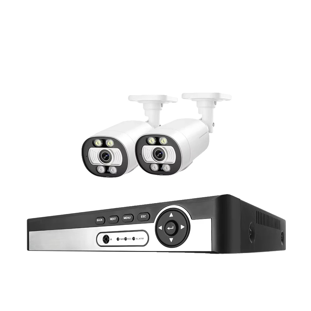 Kamerasystem, Ki-menschenerkennung, 2-wege-audio, 8ch Nvr 2 Kameras-a, 3t（outdoor-sport）-a, Eu Stecker-e