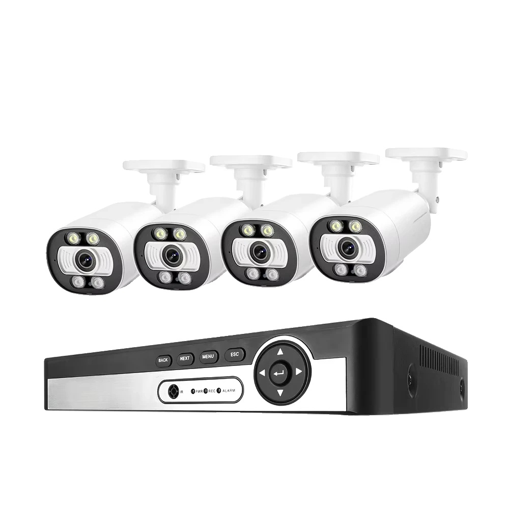 Kamerasystem, Ki-menschenerkennung, 2-wege-audio, 8ch Nvr 4 Kameras-b, Keine-a, Eu-stecker-c