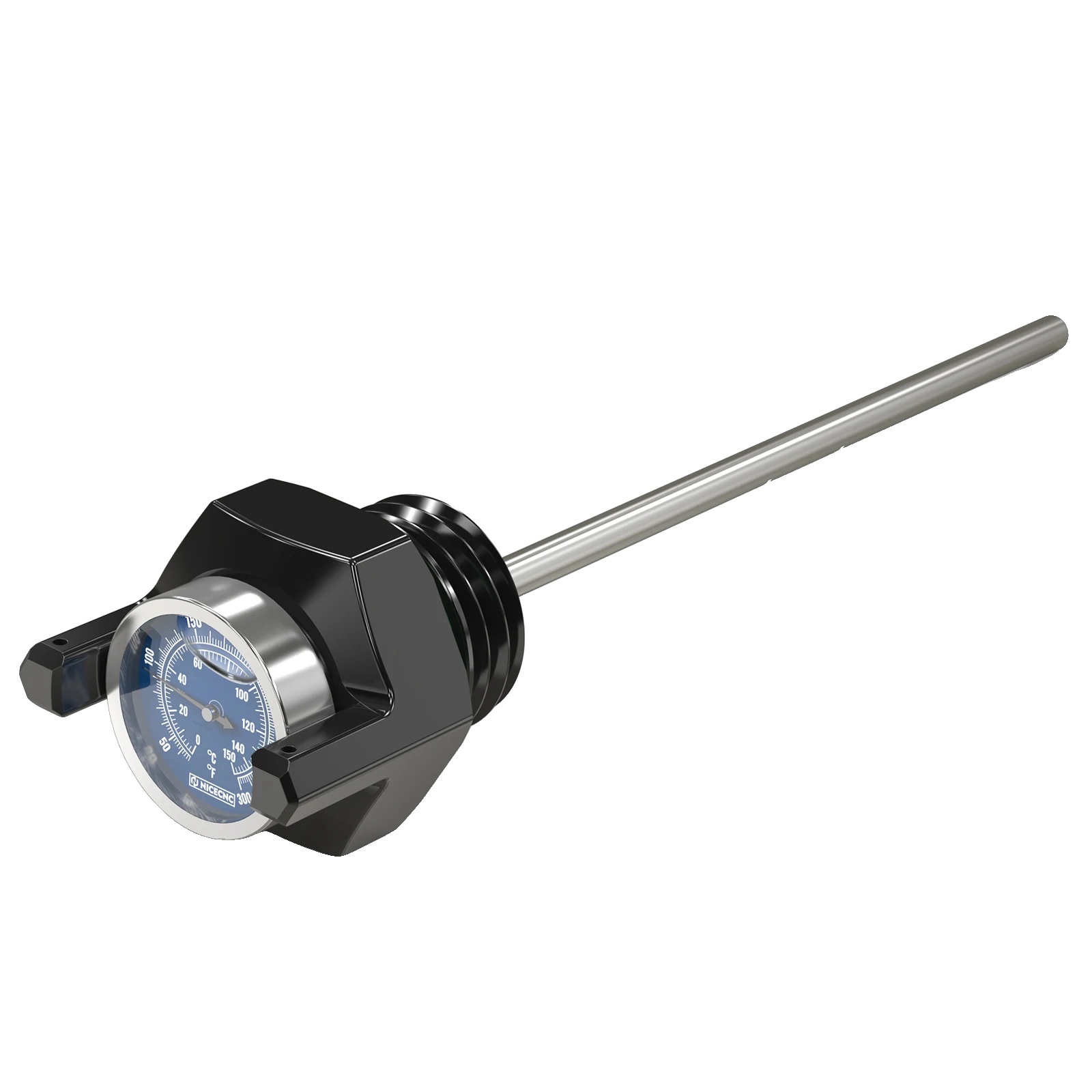 Ölpeilstab, Integriertes Thermometer, Passend Für Harley Touring-modelle, Schwarz