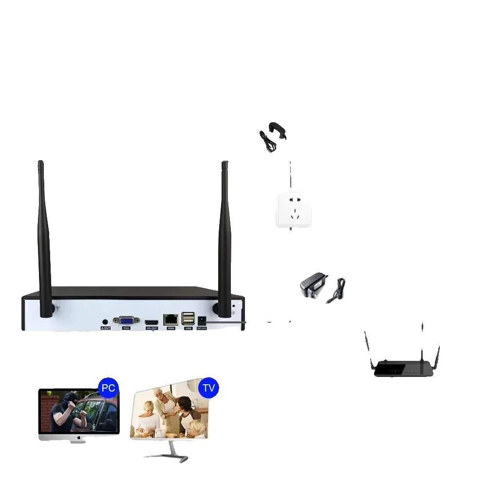 Wifi Nvr Rekorder, 5mp Auflösung, Fernüberwachung, 16ch, Keine