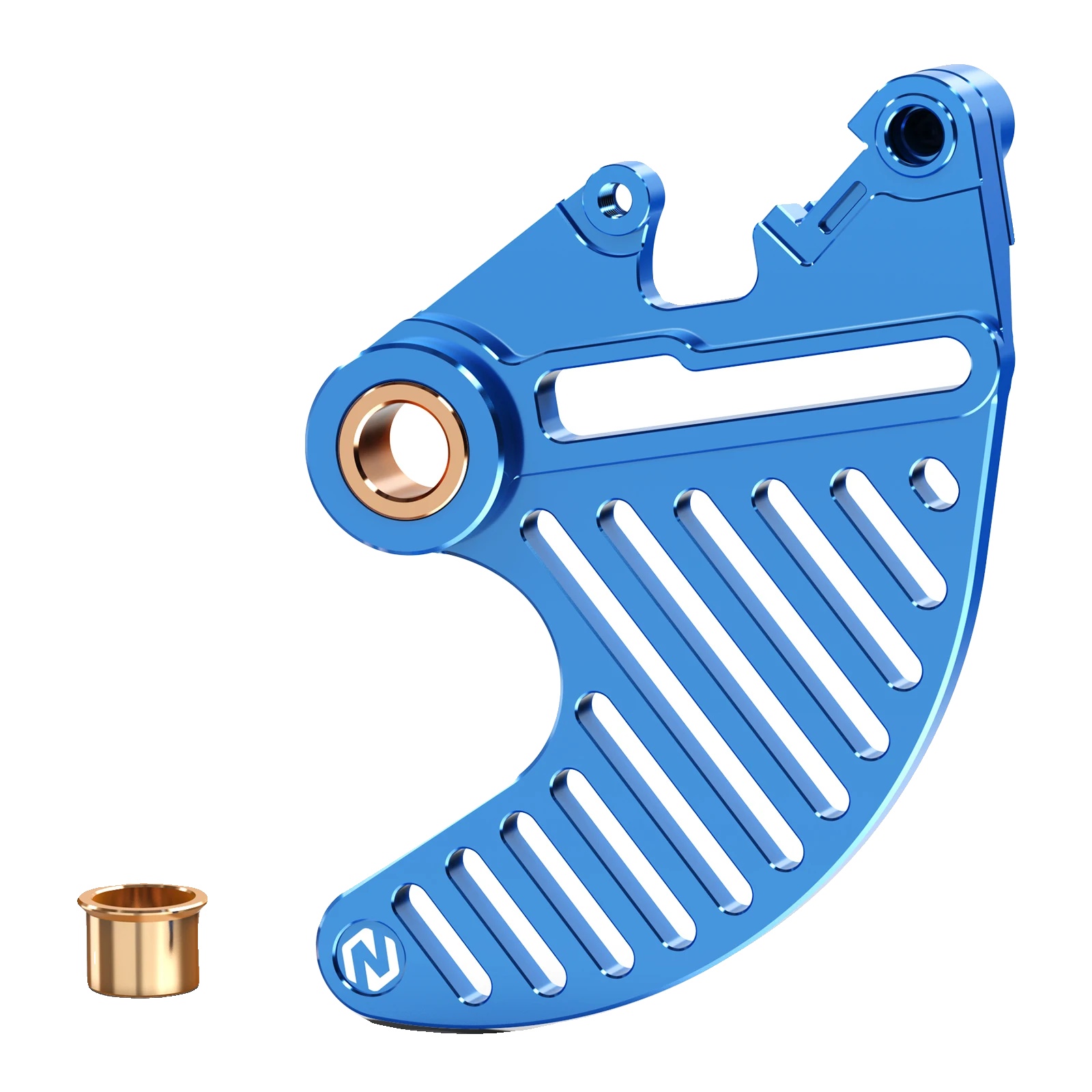 Bremsscheibenschutz, Leichtes Aluminium, Hochpräzise Passform, Blaue Rückseite