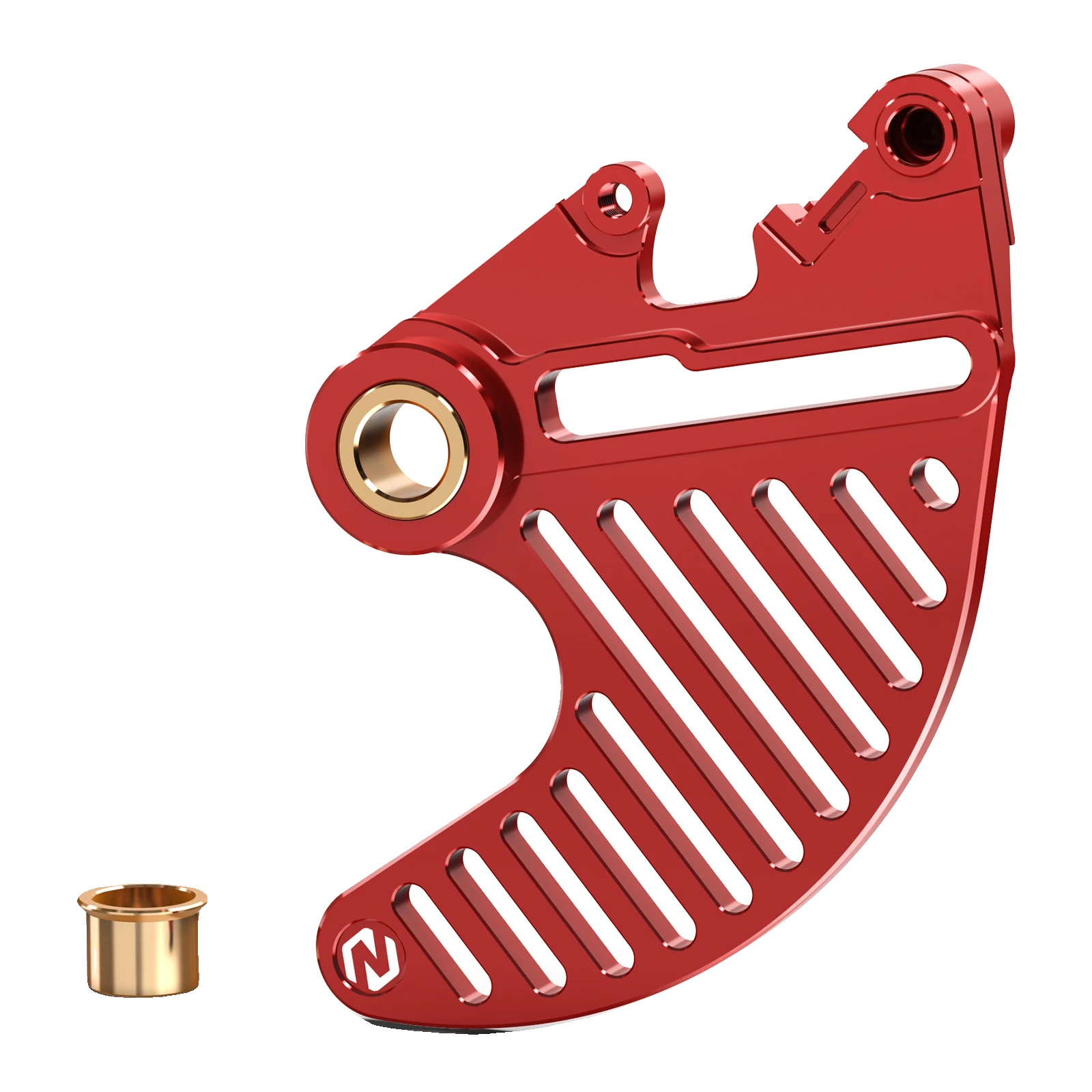 Bremsscheibenschutz, Leichtes Aluminium, Hochpräzise Passform, Roter Rücken