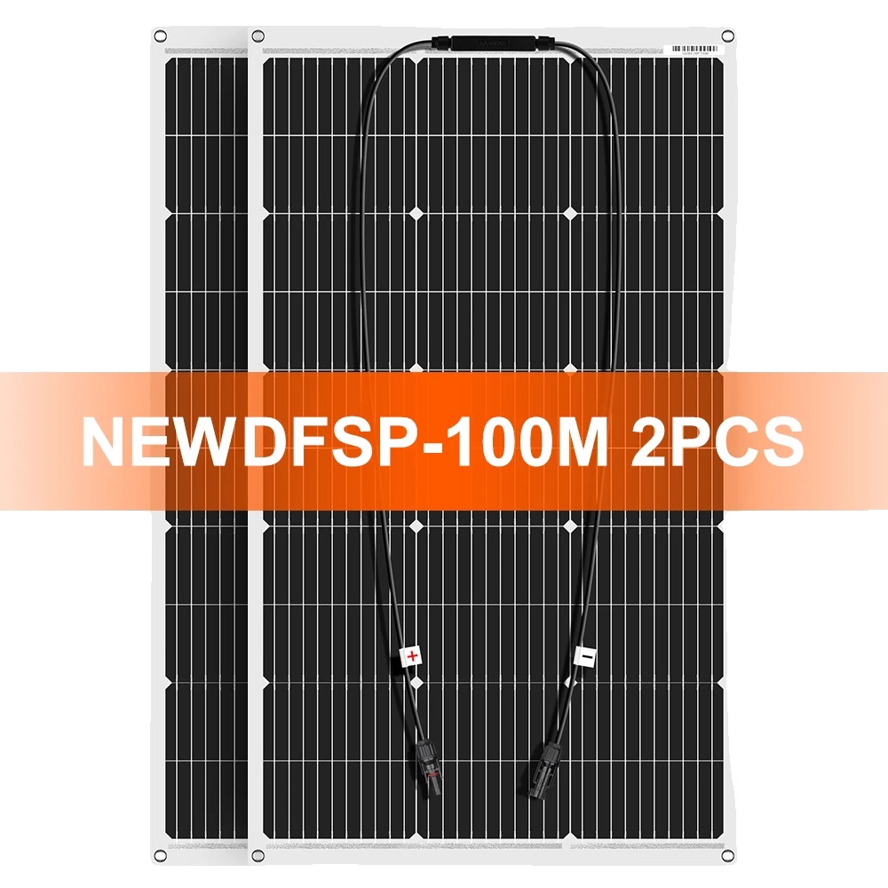 Solarpanel, Flexibles Design, Tragbar Und Leicht, 100w 2pcs