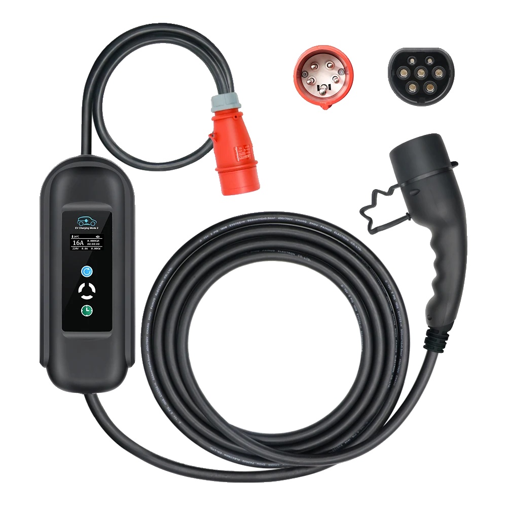 Tragbares Ev-ladegerät, Einstellbarer Strom, Timer-funktion, Kein Adapter, Typ2