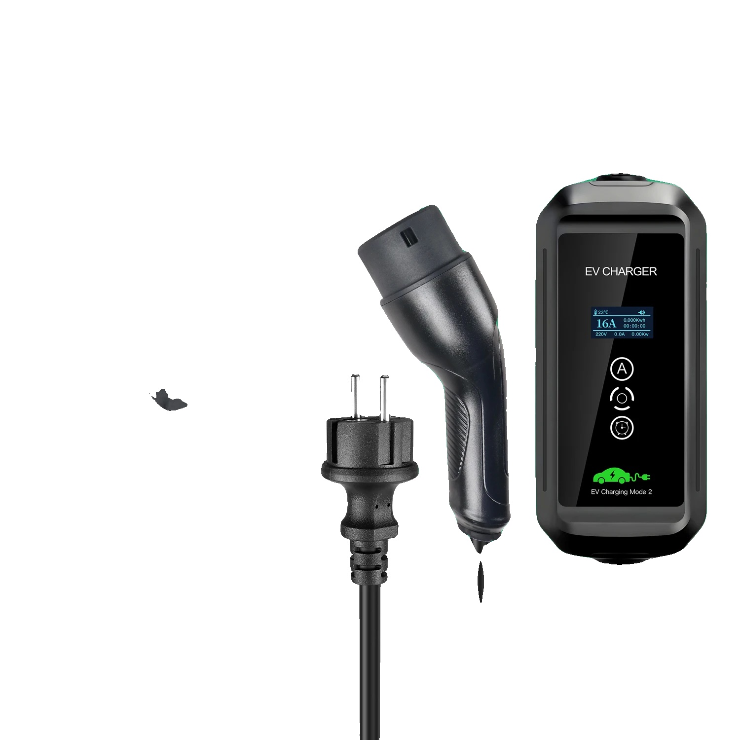 Tragbares Ev-ladegerät, Einstellbarer Strom, Schnelles Laden, Typ2