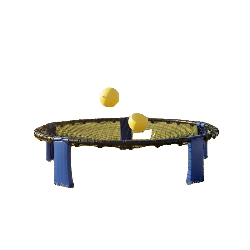 Roundnet-set, Beinhaltet 3 Bälle, Pumpe, Blau