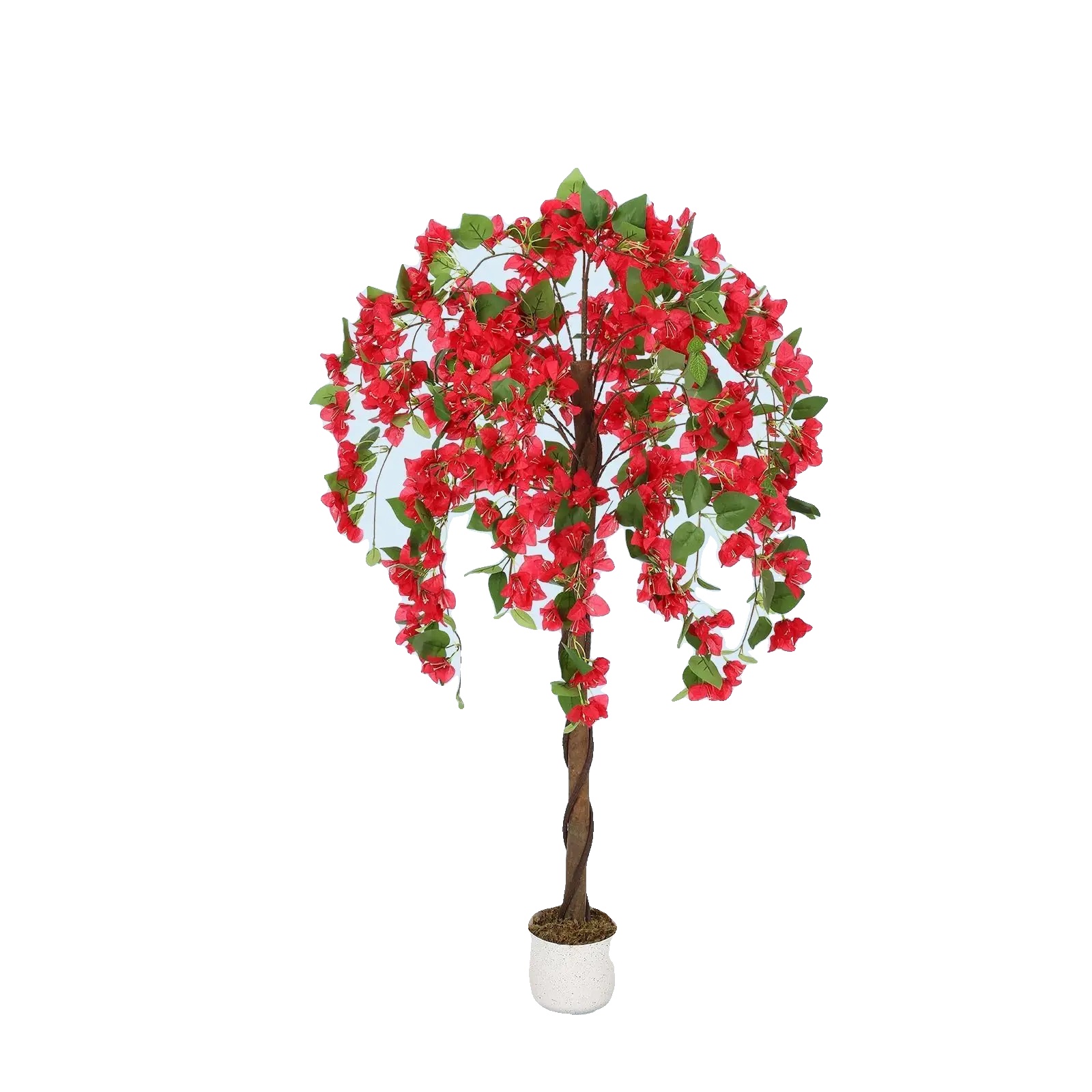 Künstlicher Bougainvillea-baum, Lebensechtes Design, Für Innen- Und Außenbereich, Rosenrot