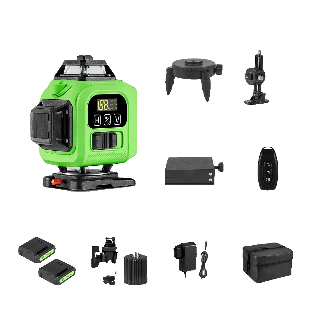 Laser-niveau, 16 Linien, Bluetooth-fernbedienung, 2xbatterie Set