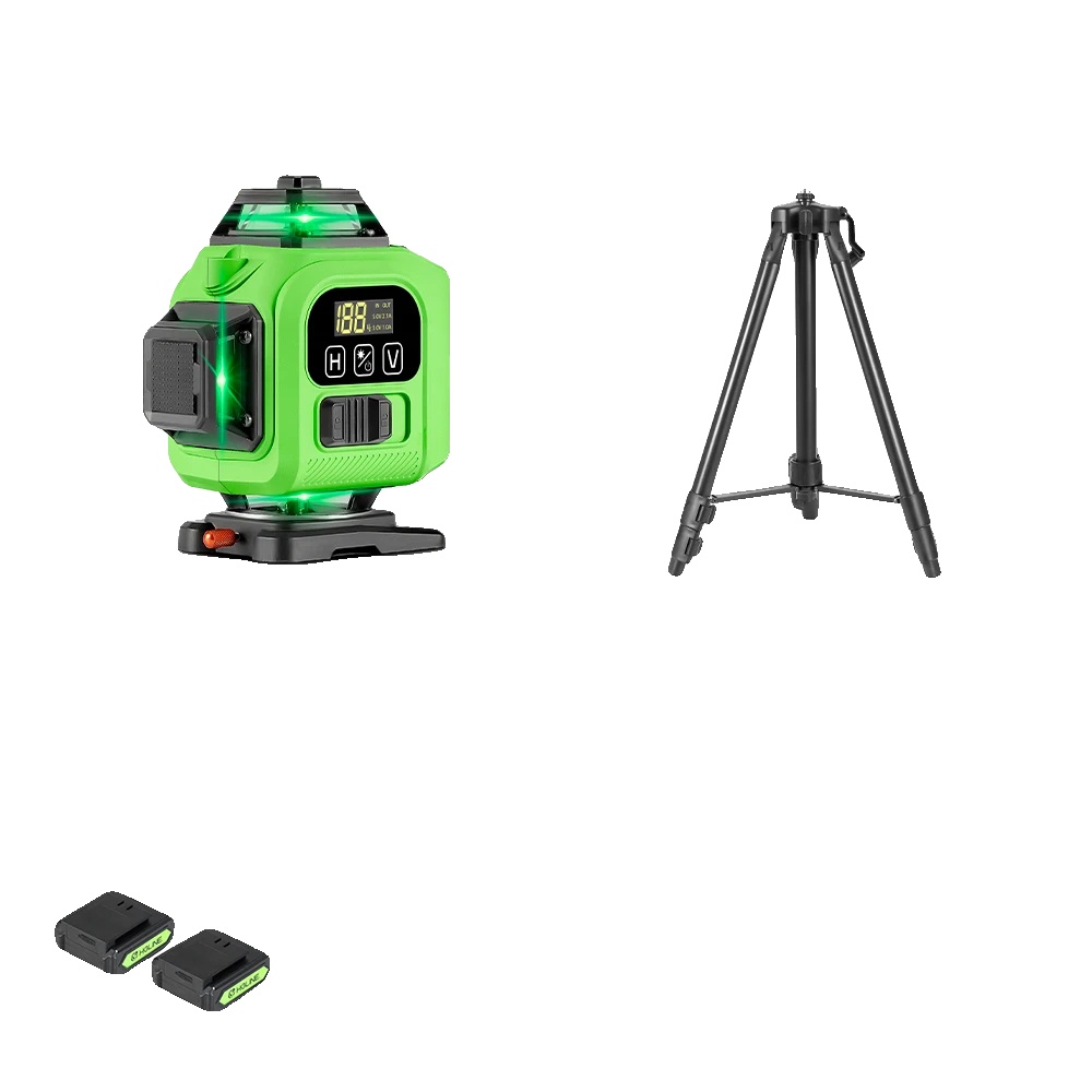 Laser-niveau, 16 Linien, Bluetooth-fernbedienung, 1m Stativset