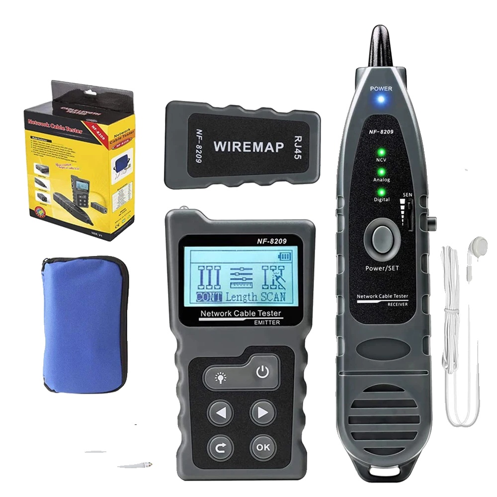 Netzwerkkabeltester, Längenmessung, Poe-test, Nf-8209