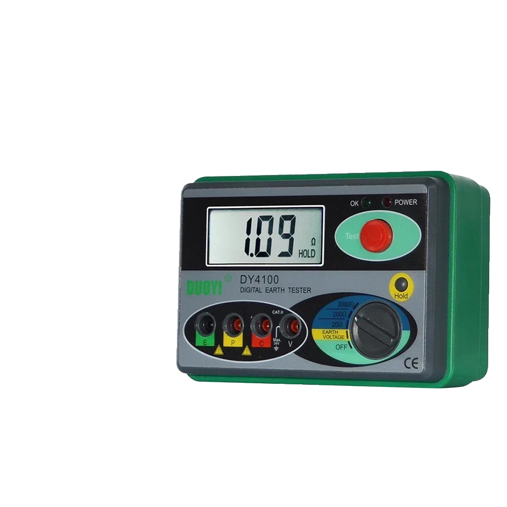 Erdwiderstandsmessgerät, Messbereich 0-2000 Ohm, Erdspannungsbereich 0-30v, Lcd-display
