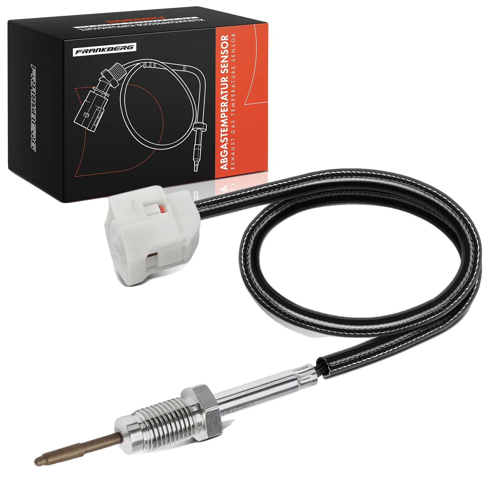 Temperatursensor, Länge 485 Mm, Gewindegröße M12x1,25, 2 Anschlusskontakte, Schlüsselgröße 14, Ovales Anschlussgehäuse