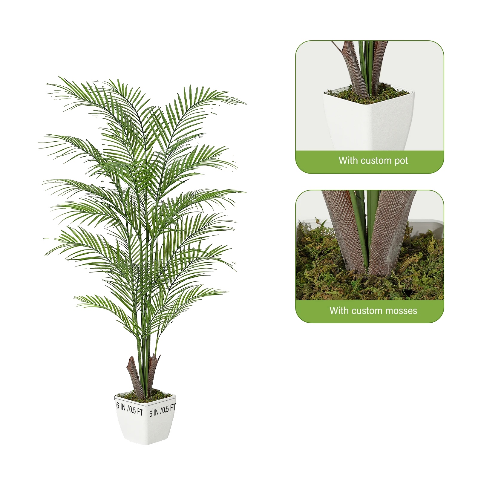 Künstliche Palme, Realistisches Design, Keine Wartung Erforderlich, 120cm