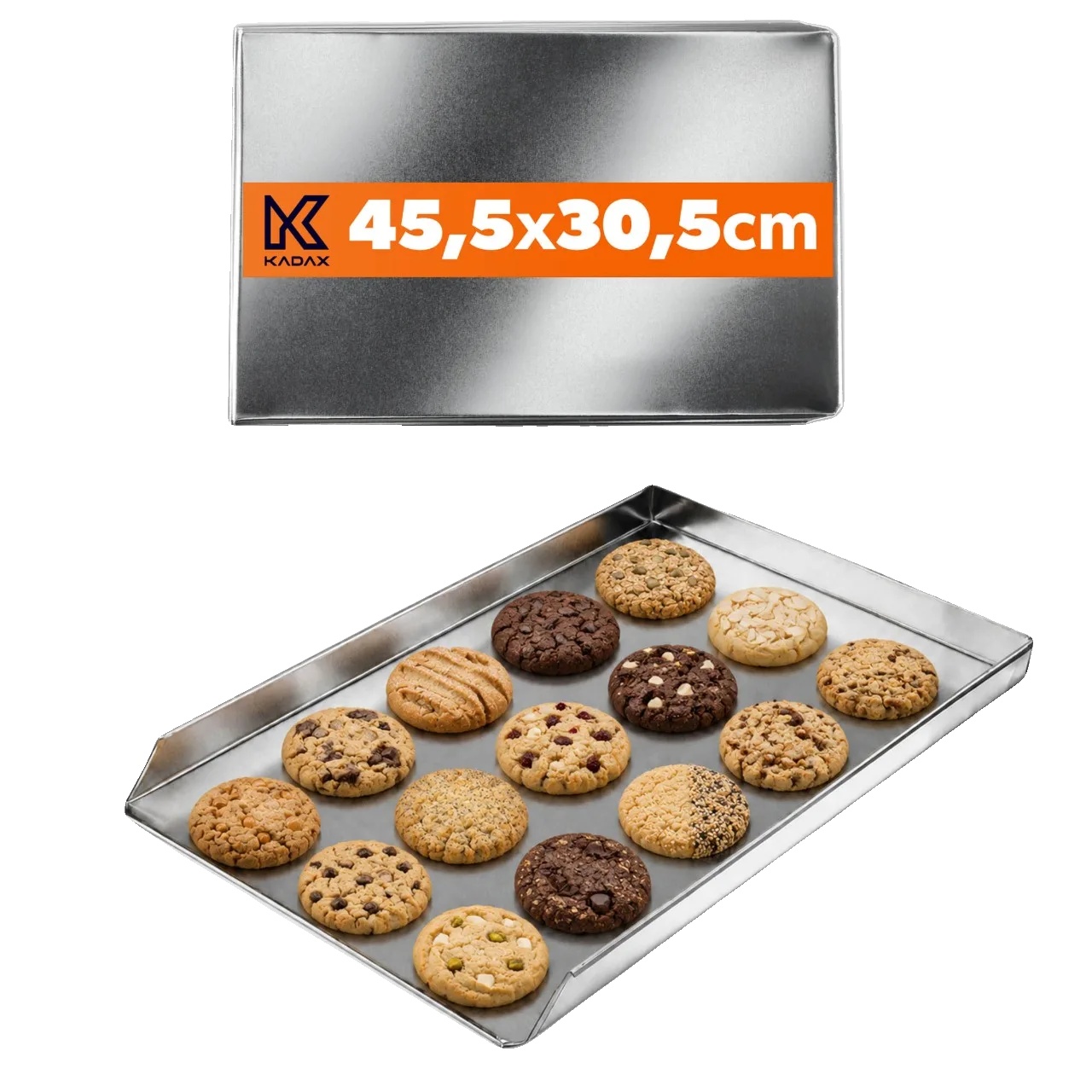Kuchenbackform, Verzinktes Blech, 45 Cm X 30 Cm, Kompatibel Mit Gas- Und Elektroöfen, Hitzebeständig, Ungiftig Und Sicher
