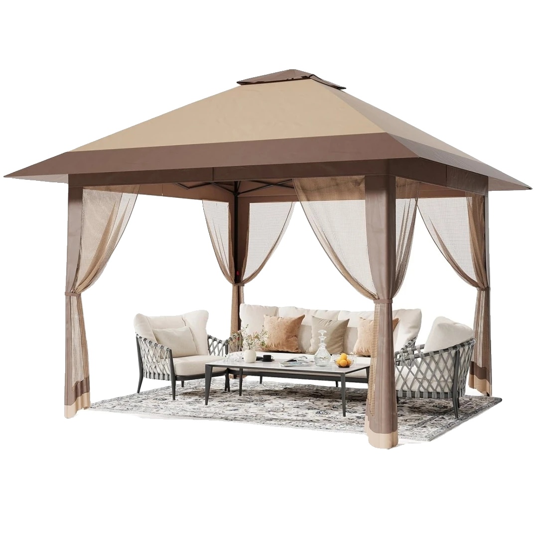 Gartenpavillon, Uv-beständig, Mückennetz Enthalten, Khaki