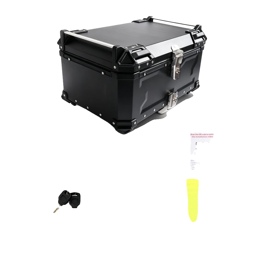 Motorrad-heckbox, Aluminiumkonstruktion, Wasserdichtes Design, 65l