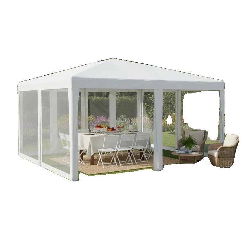 Outdoor-party-zelt, Wasserdichte Überdachung, Netz-seitenwände, 400 X 400 X 268 Cm-a
