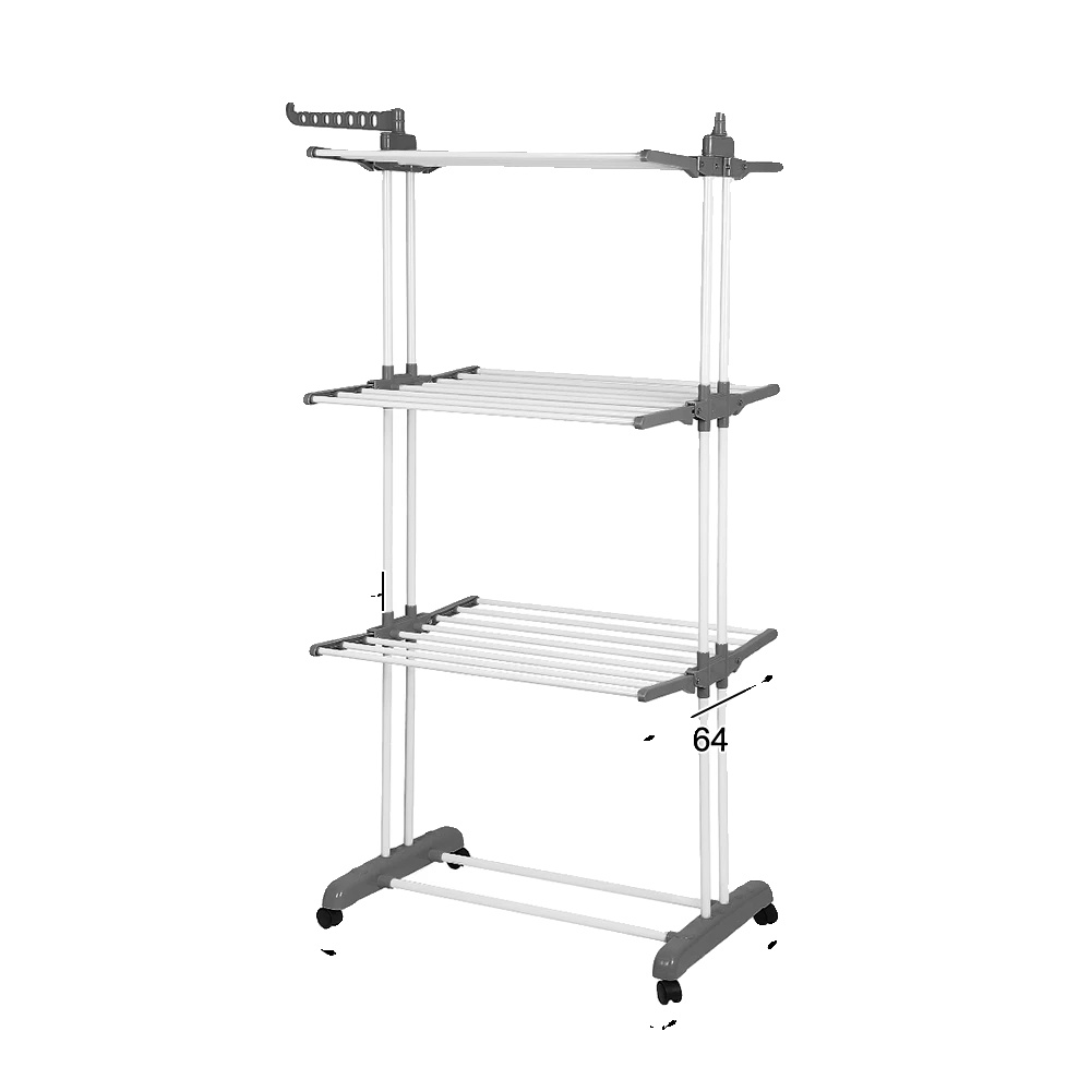 Wäschetrockner, 4-lagen-design, Große Kapazität, Grau Und Weiß