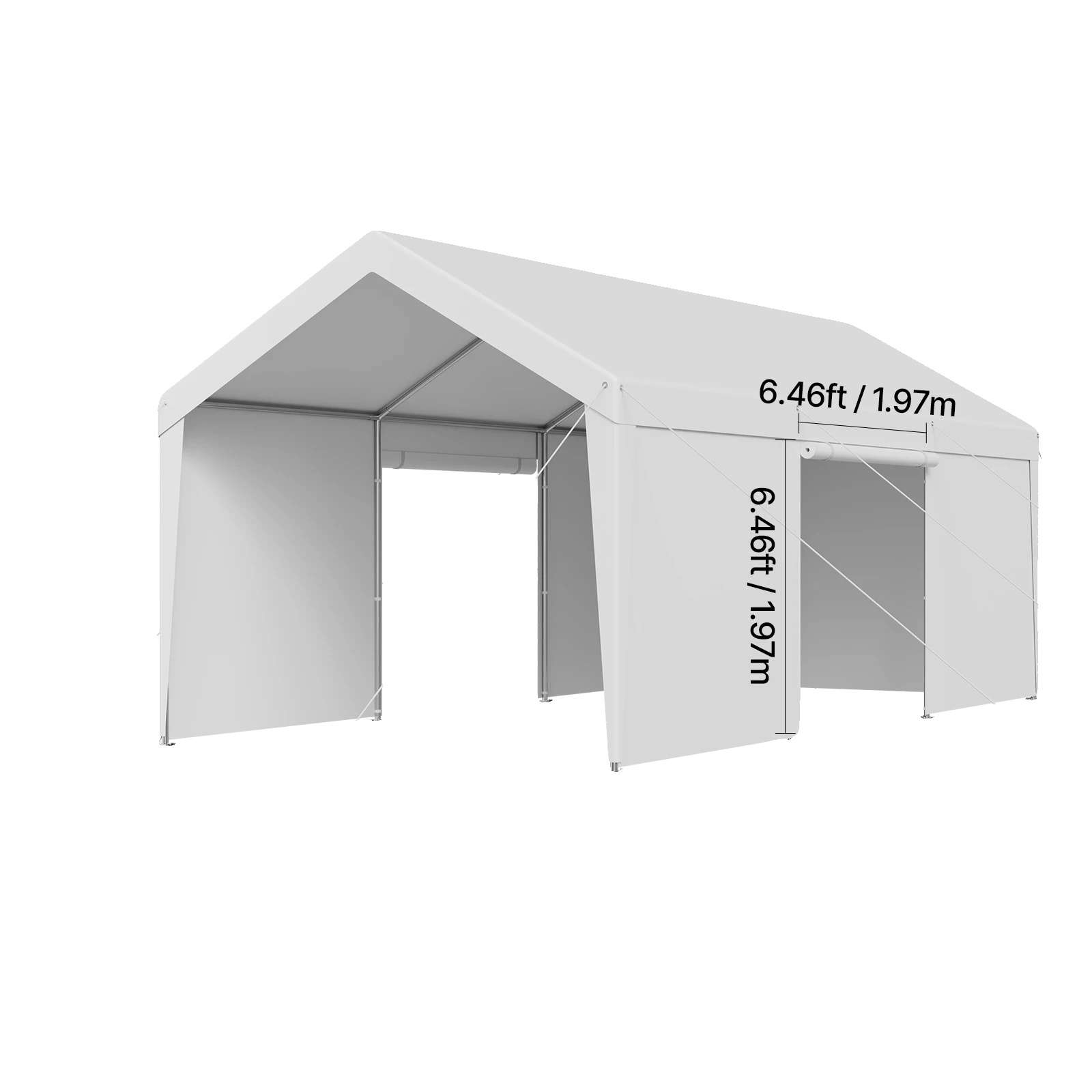 Auto-überdachung, Tragbarer Carport, Wetterfeste Überdachung, Stabiler Stahlrahmen, 12x20ft