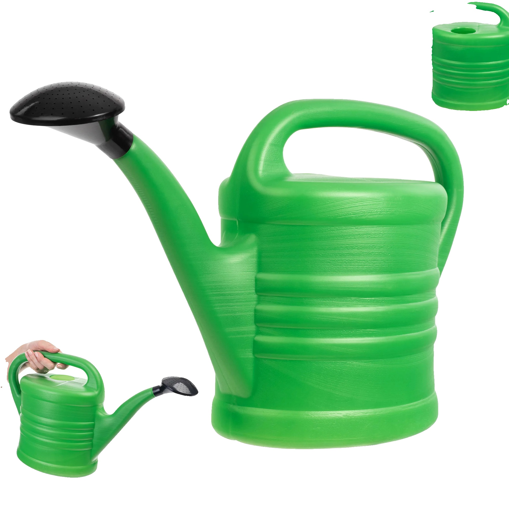 Gießkanne, 15 Liter Fassungsvermögen, Ergonomisches Design, Langlebiges Plastik, Innen- Und Außenbereich, Kompakte Aufbewahrung
