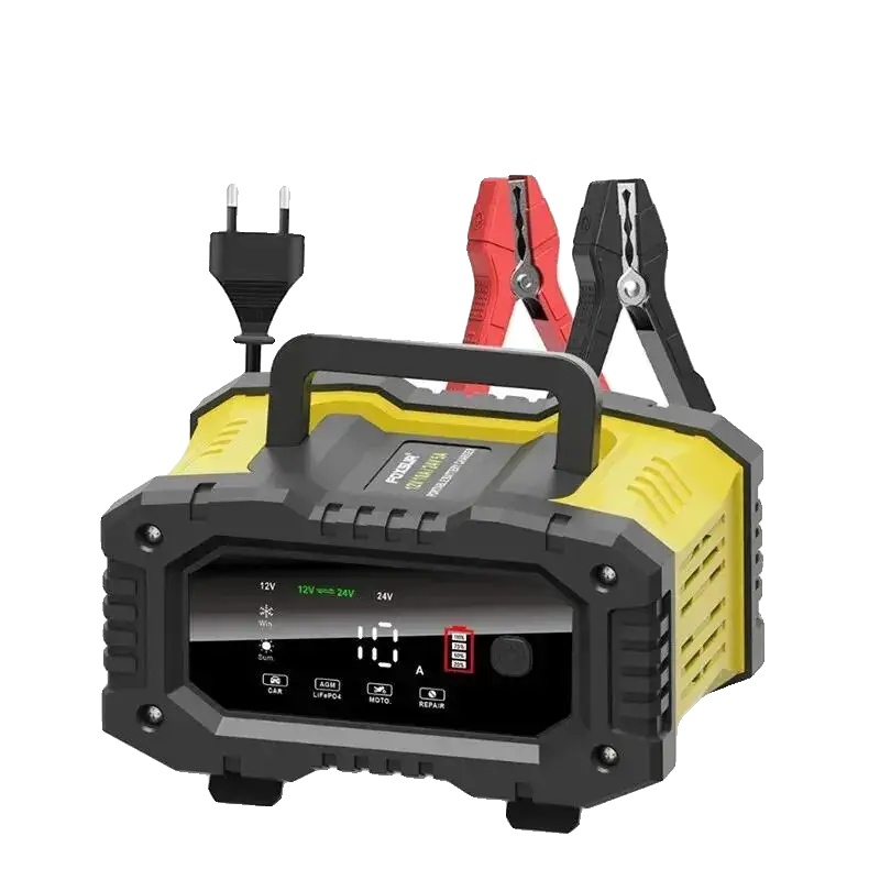 Batterieladegerät, Dualausgang, Intelligentes Laden, Gelb 12v/24v 10a/5a