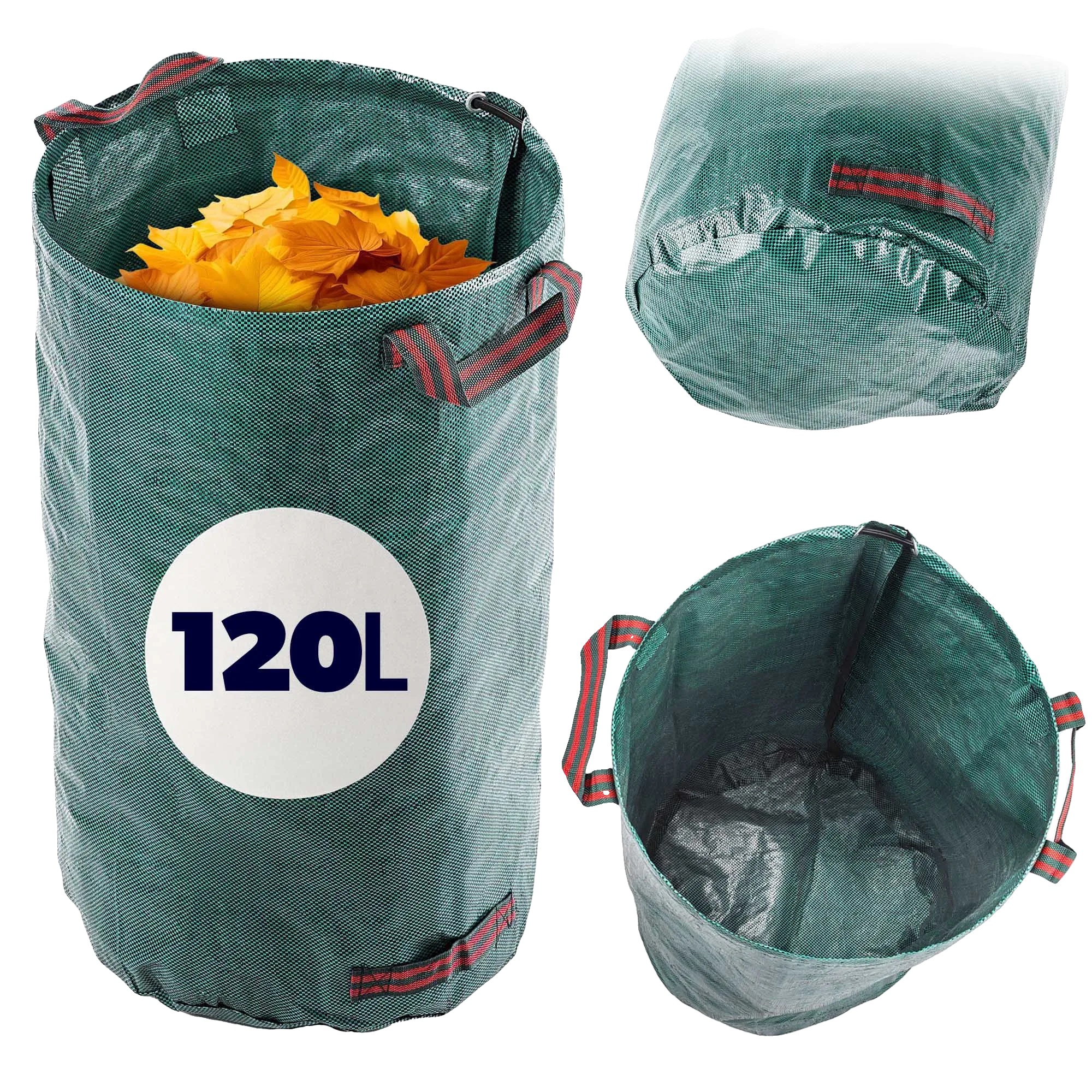 Gartenabfallkorb, 120l Fassungsvermögen, Langlebiges Polypropylen, Faltbares Design, Verstärkte Struktur, Praktische Griffe