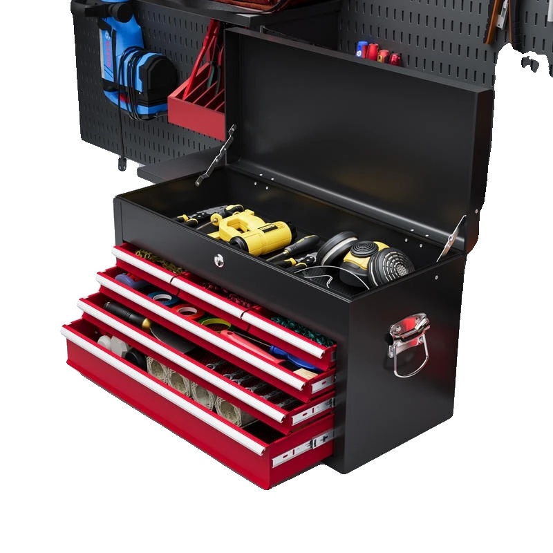Werkzeugorganisator, Pulverbeschichteter Stahl, 60x26x34 Cm, 6 Schubladen, 50 Kg Tragfähigkeit, Abschließbarer Mechanismus