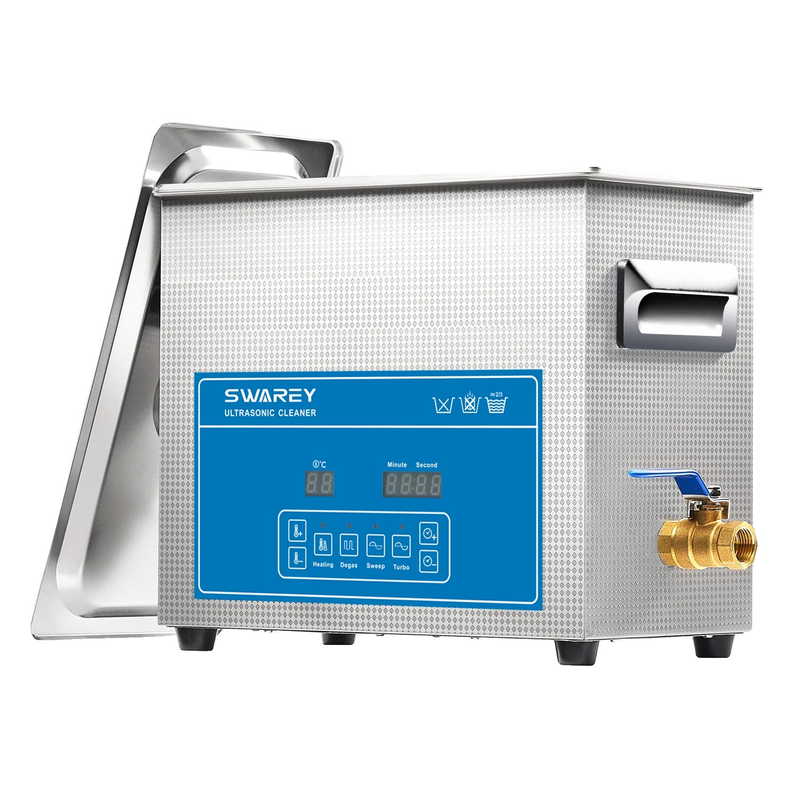 Ultraschallreiniger Mit 6,5 L Kapazität, 180 W Stromverbrauch, 300 W Heizleistung, 40.000 Hz Frequenz Und 0-99 Minuten Timer