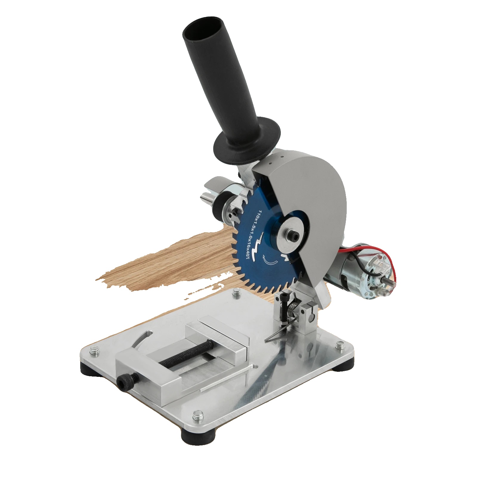 Mini Tischkreissäge, 4" Blattdurchmesser, 96w Leistung, 9000 U/min Geschwindigkeit, 0-45° Verstellbarer Winkel, 15 Cm X 18 Cm X 11 Cm