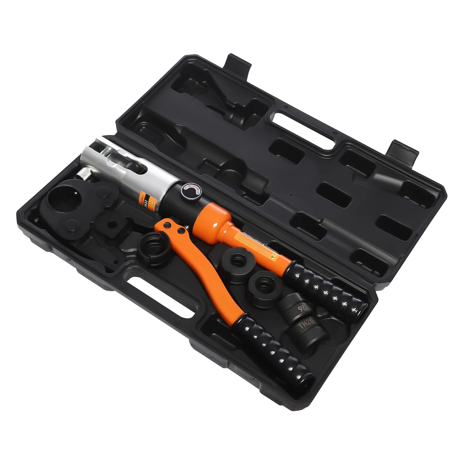 Crimpzange, Cr40 Stahlkonstruktion, 10 Tonnen Maximale Kraft, Einschließlich Th16-th32 Formen, 360° Drehbarer Kopf, Ideal Für Elektro- Und