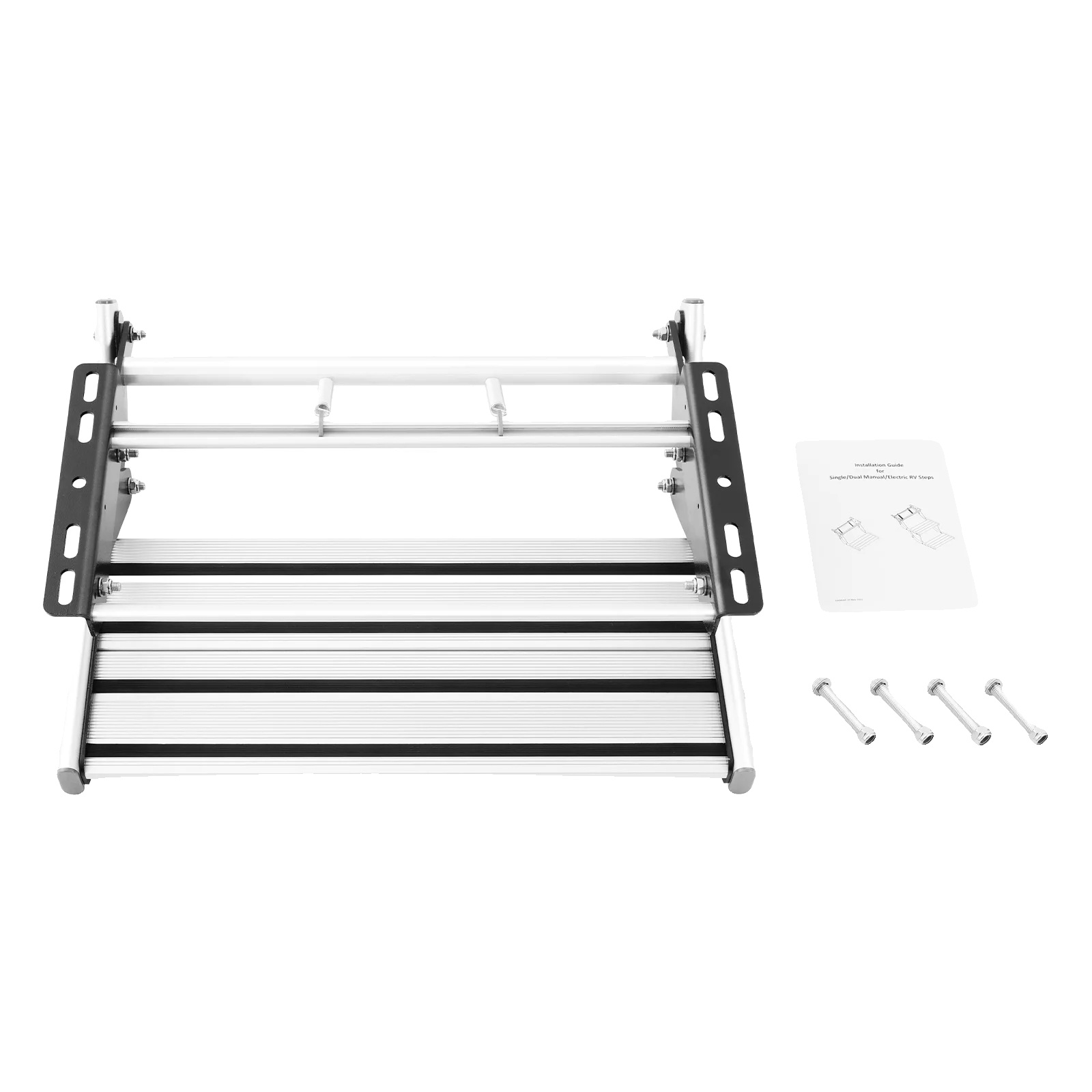 Klapp-rv-stufe, Langlebige Aluminiumlegierung, Rutschfestes Design, Grau
