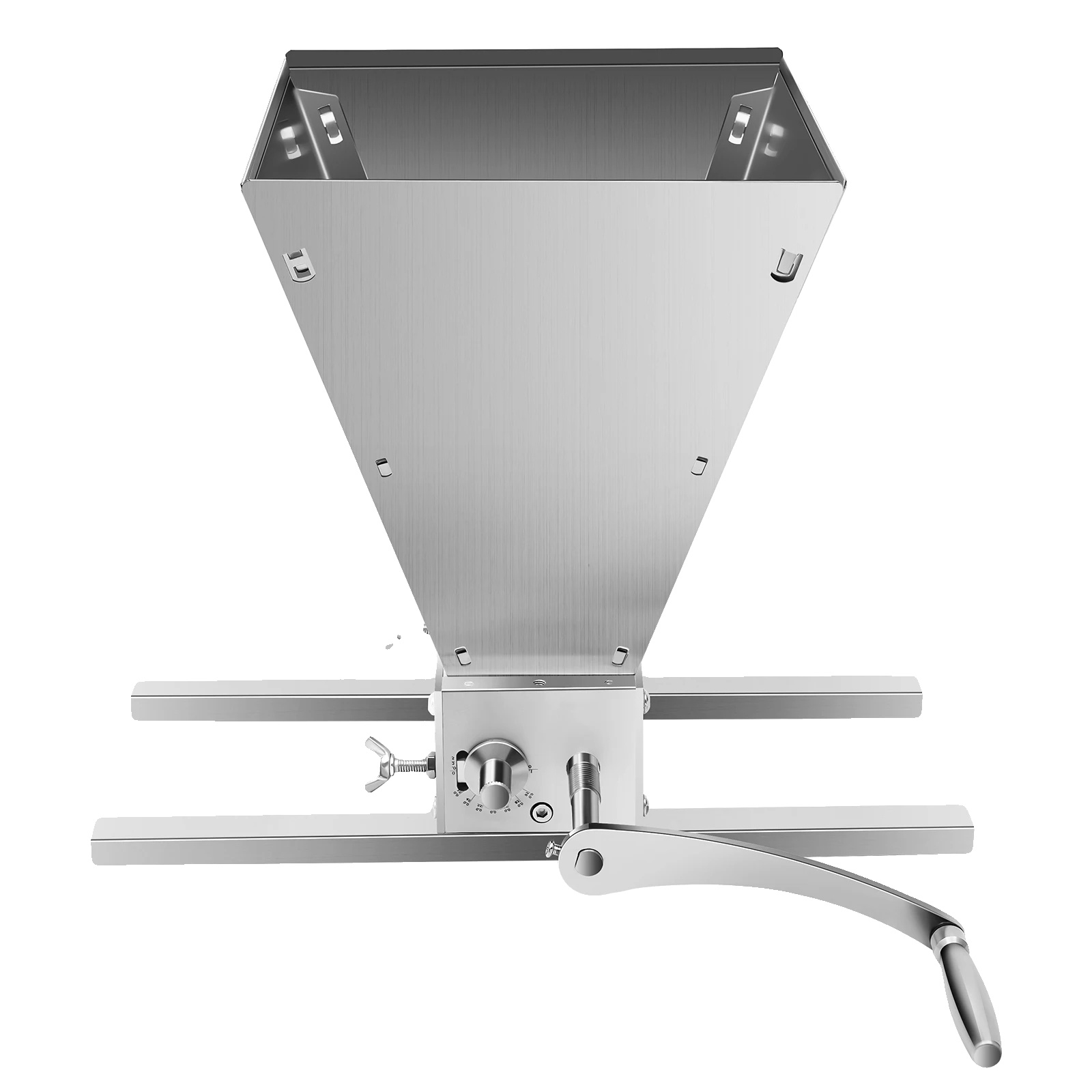 Getreidemühle, Verstellbarer Walzenabstand, Große Trichterkapazität, Silber
