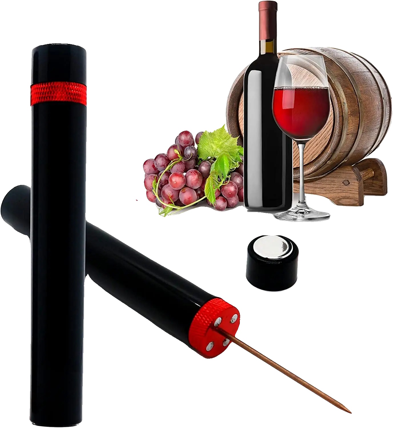Korkenzieher, Tragbares Design, Einfache Korkentfernung, Rot