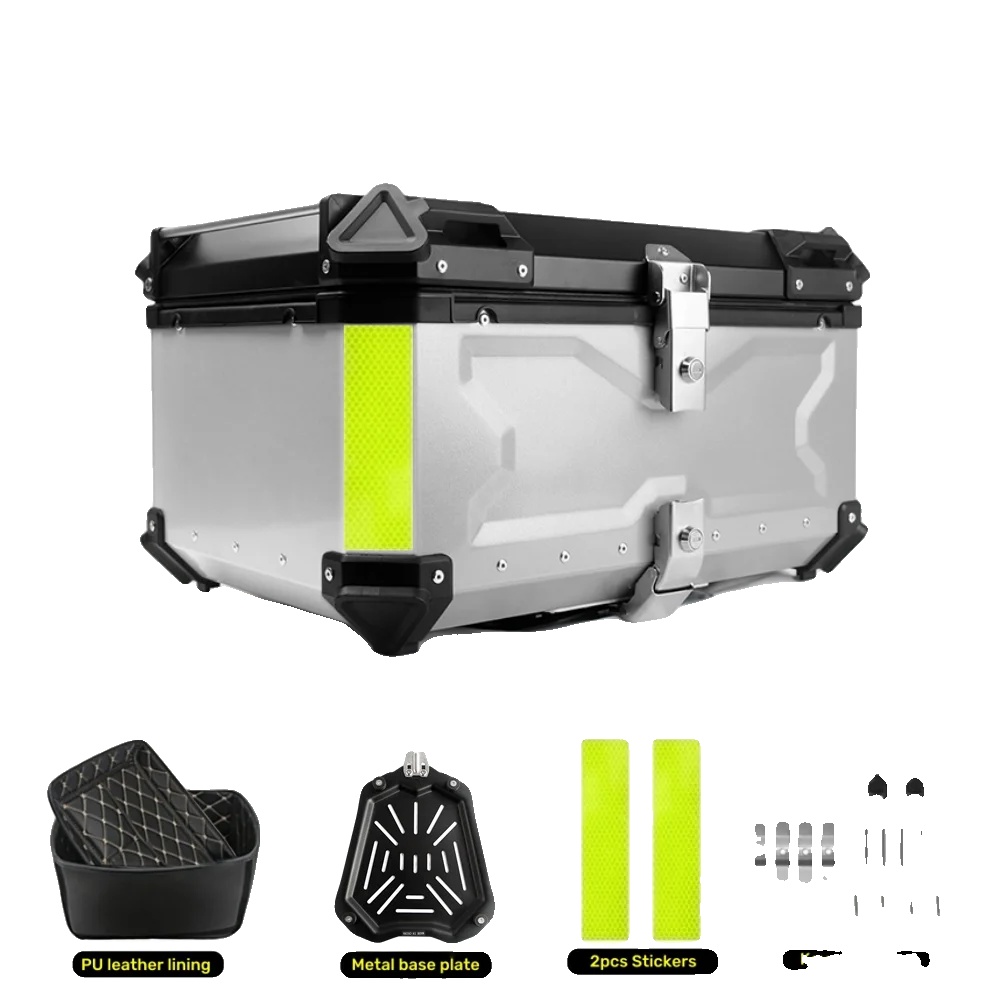 Motorrad-heckbox, Wasserdicht, Schnellverschluss-system, X-65l-silber
