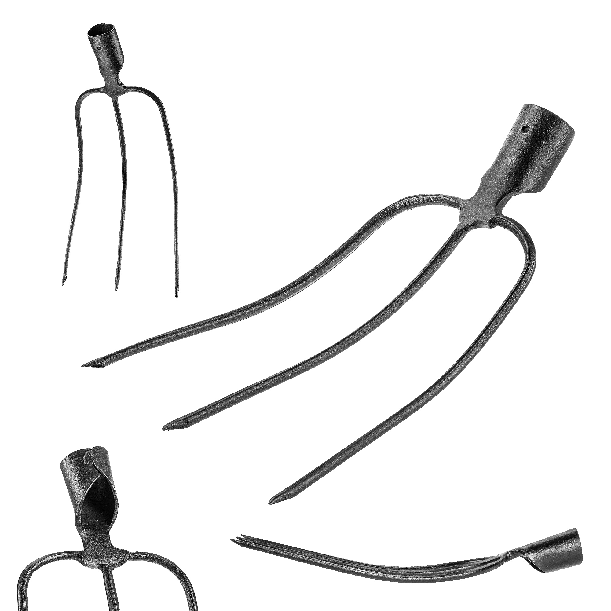 Gartenforke, Stahl, 2-zahn 38,5 X 16 Cm, 3-zahn 38,5 X 21 Cm, 4-zahn 38,5 X 22 Cm, 5-zahn 38,5 X 22,5 Cm