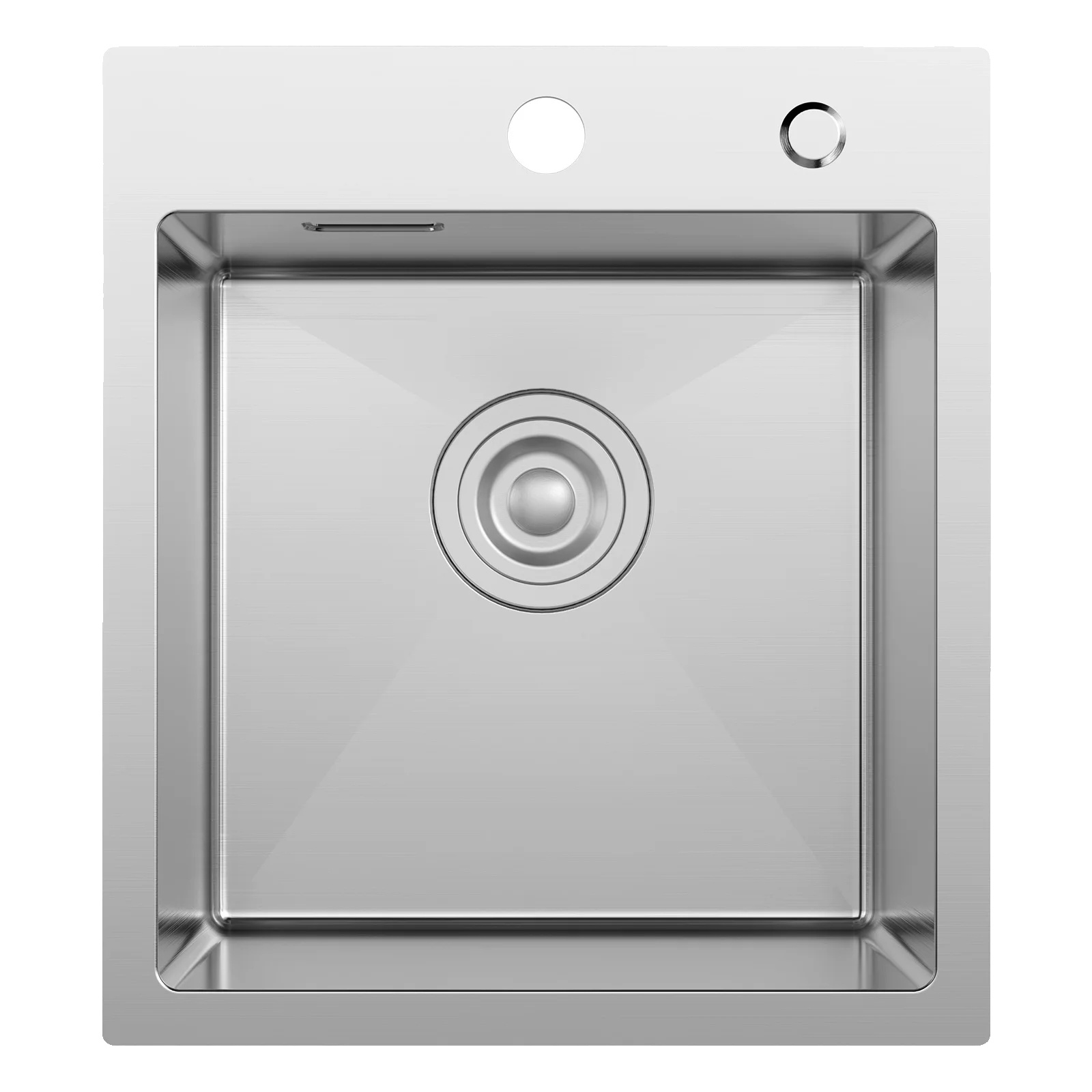Küchenspüle, Edelstahl 304, Einzelbecken-design, Helles Silber