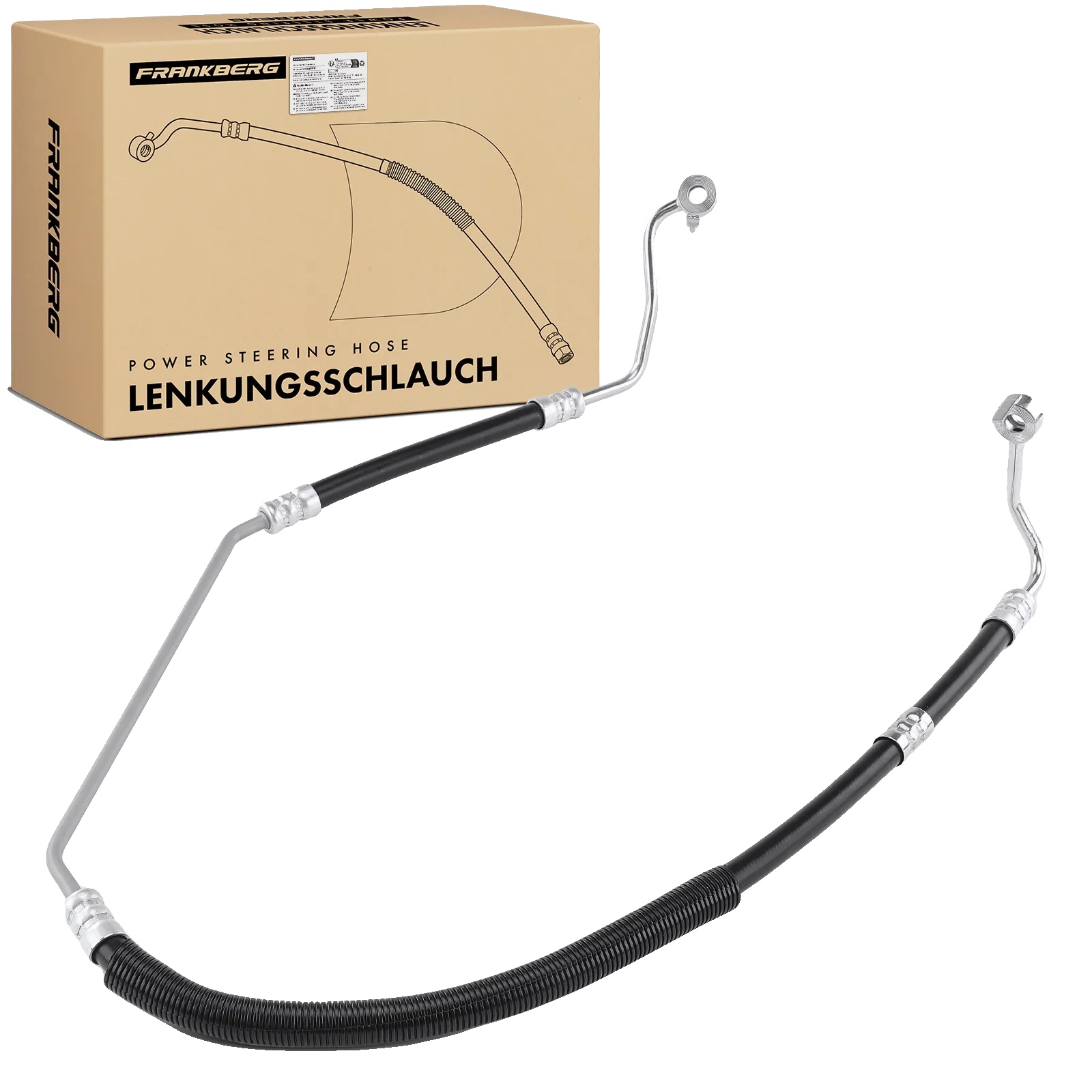 Servolenkungsleitung, Langlebiges Gummi, Länge - 1,8 Meter, Passt Für Mazda 6 Gg Gy (2002-2007), Hydraulikpumpe Zur Lenkung, Linkslenker