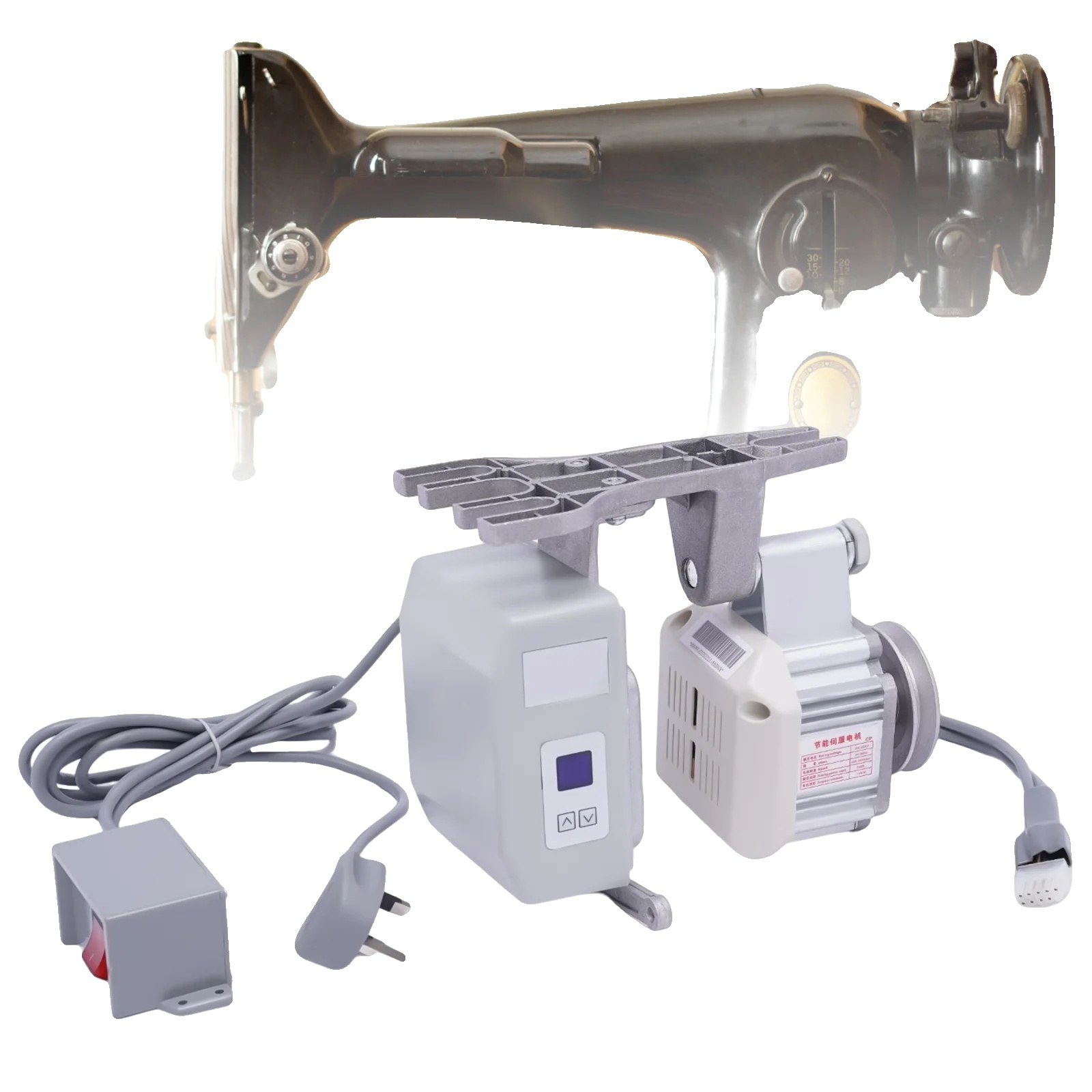 Industrieller Nähmaschinenmotor, 550 W Leistung, 220 V Spannung, 500 - 3000 U/min Drehzahlbereich, Aluminiumlegierungsmaterial, Energieeffizient