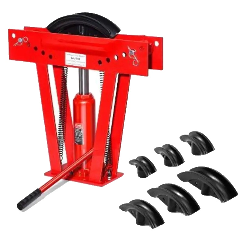 Hydraulische Rohrbiegemaschine, 12 Tonnen Kapazität, Sechs Kompatible Matrizen, Rot