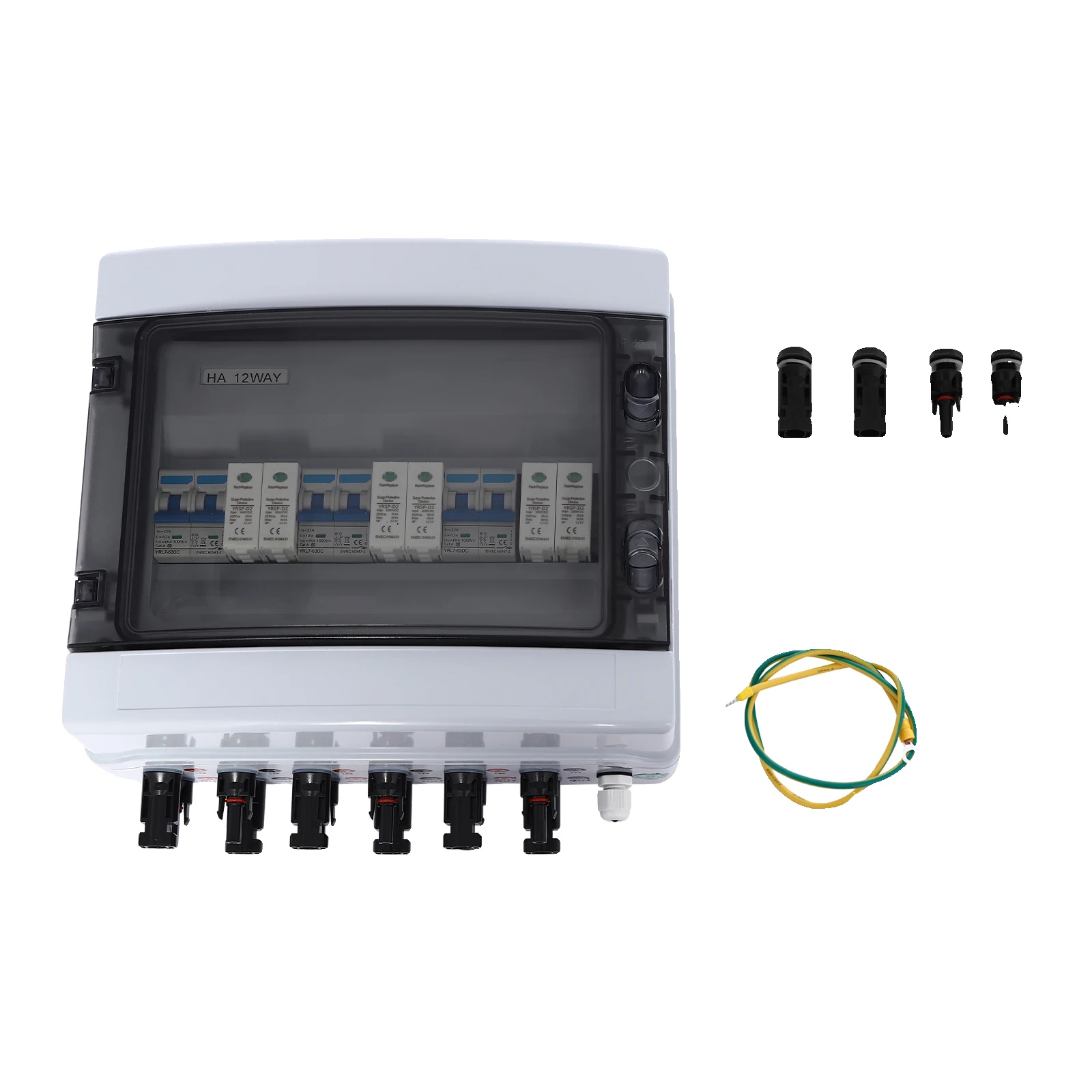 Solar Combiner Box, Ip65 Schutz, 3 Eingänge Und Ausgänge, Weiss
