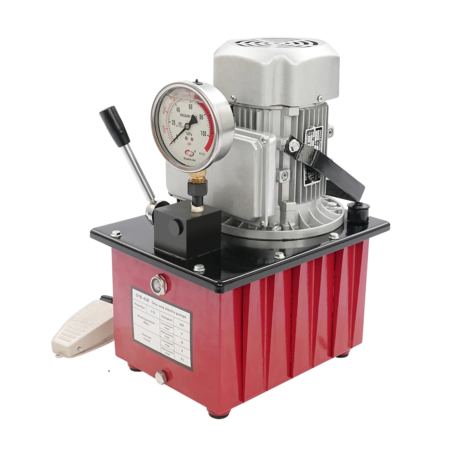 Hydraulikpumpe, Einstellbarer Druck, Dual-control-system, 220v, Rot