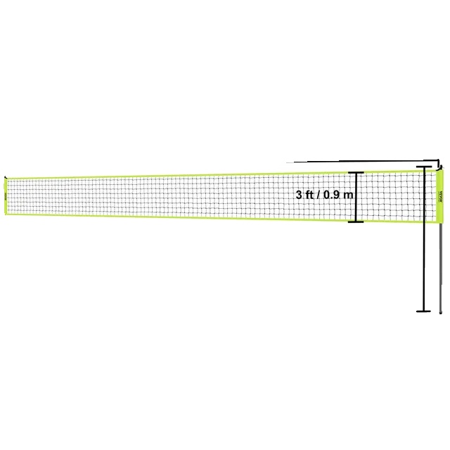 Système De Filet De Volley-ball, Hauteur Réglable, Poteaux En Acier Durables