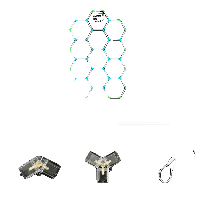 Sechseckige Led-leuchte, Helle Beleuchtung, Einfache Installation, 12 Hex, Kaltweiß-d, Ac100-265v-d