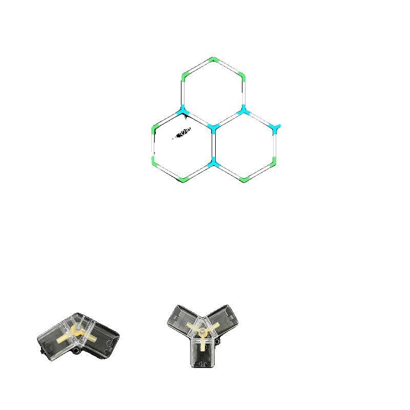 Sechseckige Led-leuchte, Helle Beleuchtung, Einfache Installation, 3 Hex-a, Kaltweiß-a, Ac100-265v-a