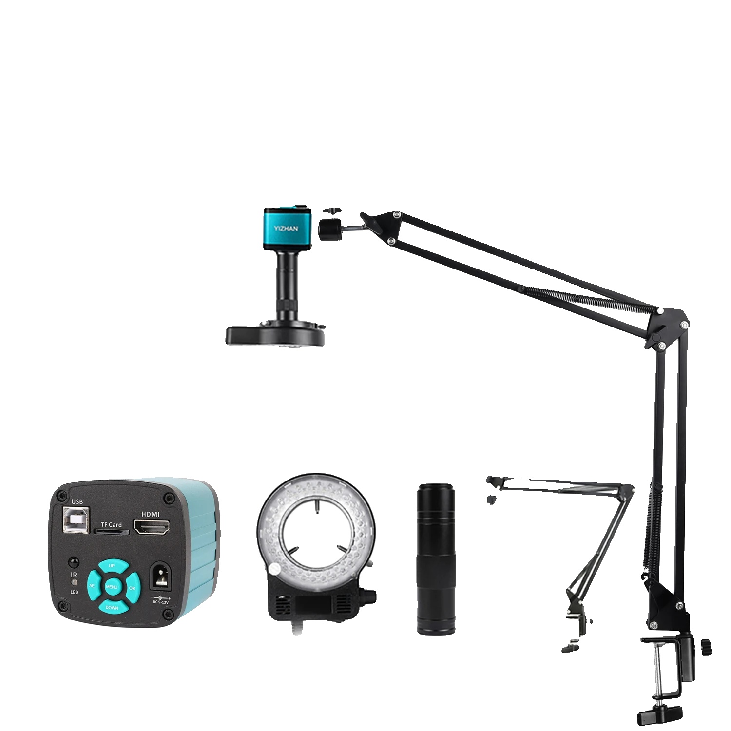 Digitalmikroskop, 4k Hd Auflösung, 150x-215x Zoom, 4k 48mp-regulärer Arm