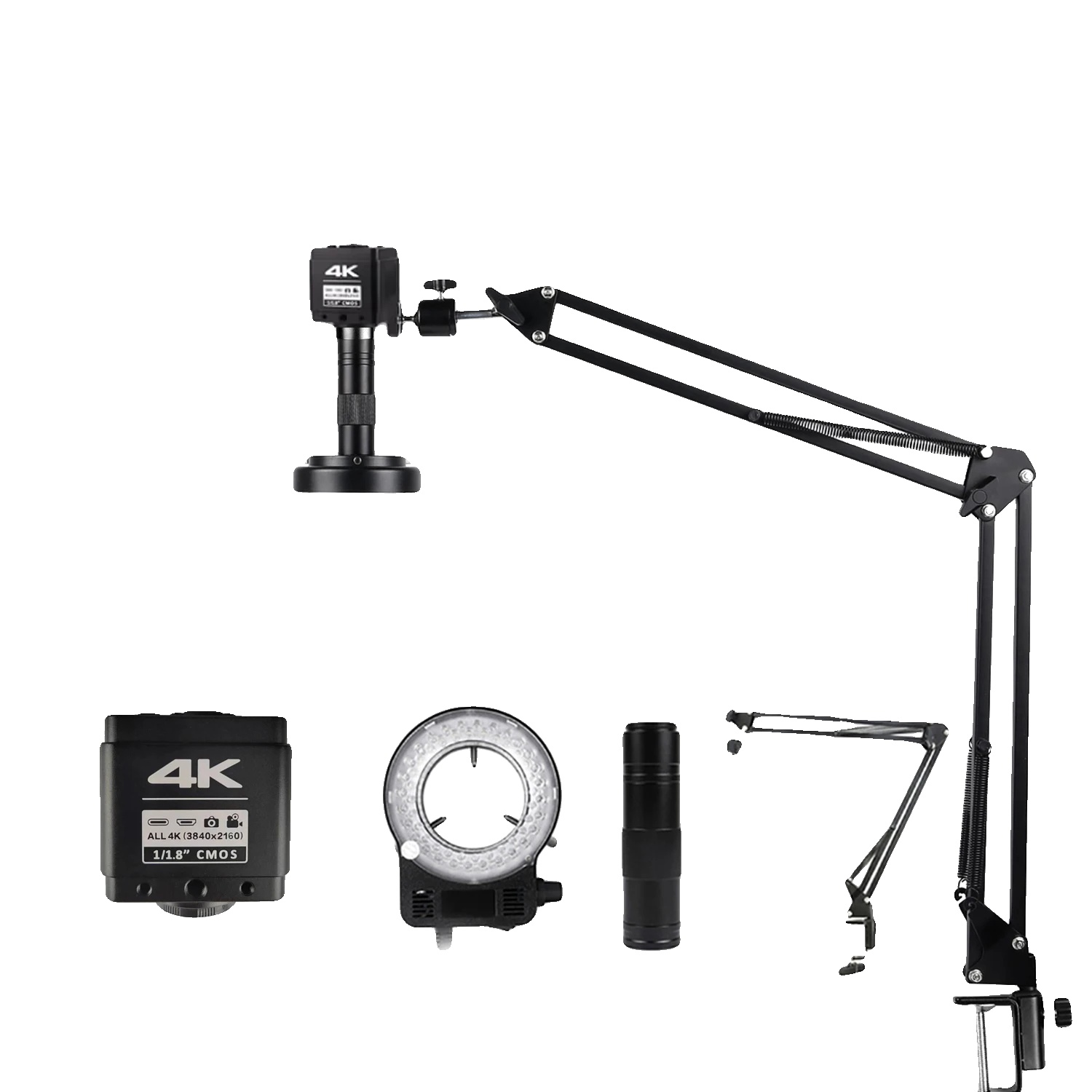 Digitalmikroskop, 4k Hd Auflösung, 150x-215x Zoom, Imx678-regulärer Arm