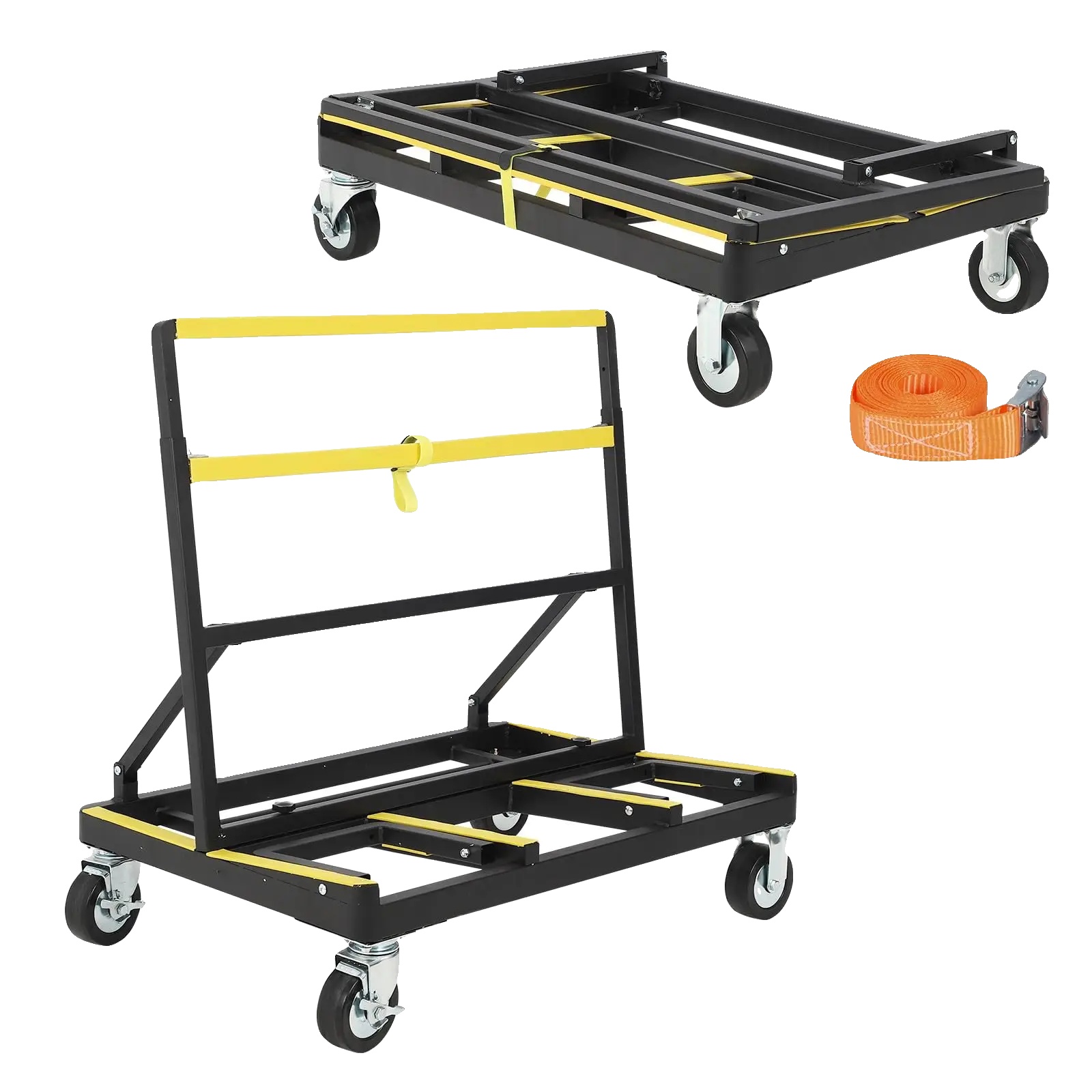 Trockenbauwagen, 1000 Kg Tragfähigkeit, Verstellbare Plattform, Gelb
