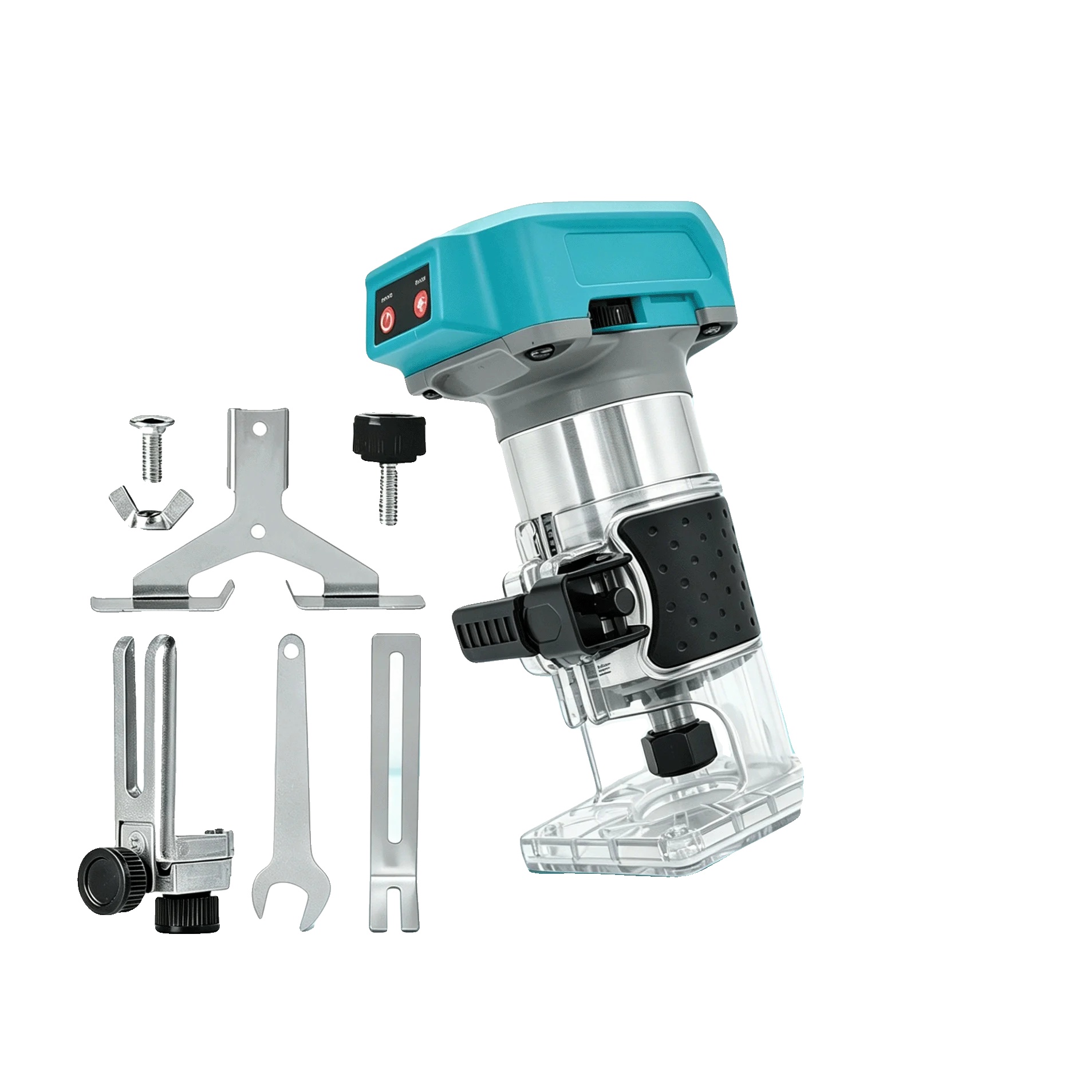 Holzfräse, Bürstenloser Motor, Kompatibel Mit 18v Lithium-batterien, Abmessungen 10x6x5 Zoll, Gewicht 3,5 Lbs, Gerades Führungsplatten-kit Enthalten